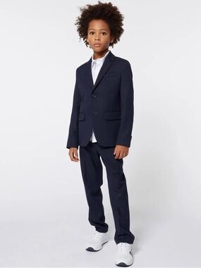 Hugo Boss boys Sz 10 navy blue suit, slim fit. Worn once & Dry cleaned